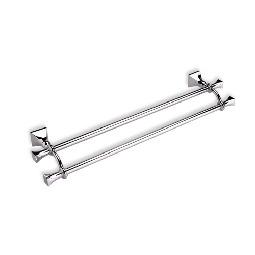 Double Towel Bar, StilHaus PR05.2, Classic 24 Inch Brass Double Towel Bar PR05.2